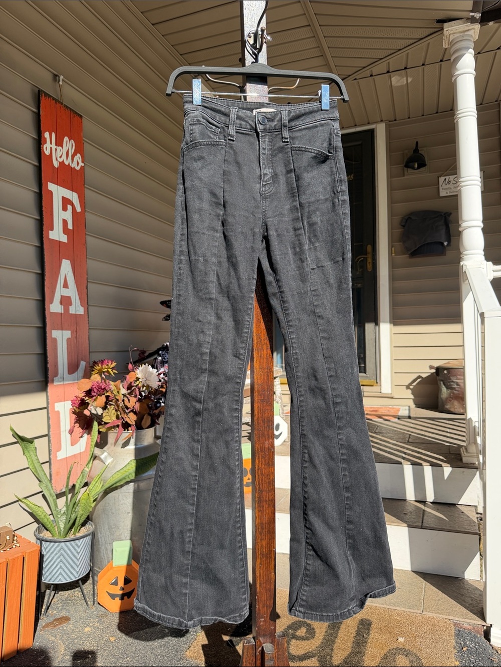 SO High-Rise Black Flare Jeans for Women